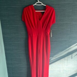Maggy London Vibrant Red Maxi Dress